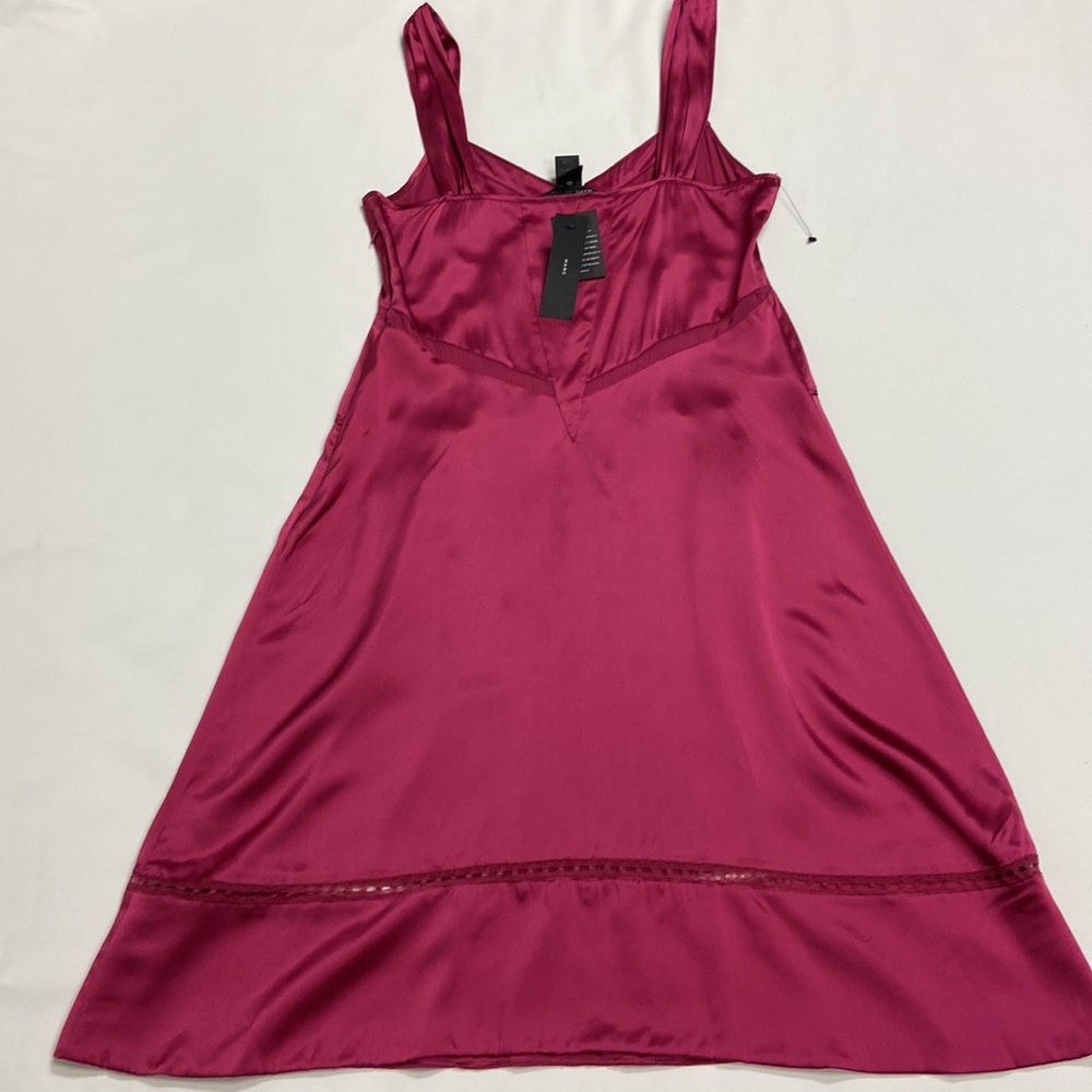 Marc Jacobs 100% Silk Slip Dress Size 10 NWT pink Y2K twilight festival midi - Picture 14 of 16
